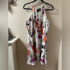 Loft Elastic Waist Dress Size L